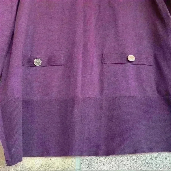 Michael Kors long sleeve crew neck burgundy tunic pullover sweater - Picture 5 of 8